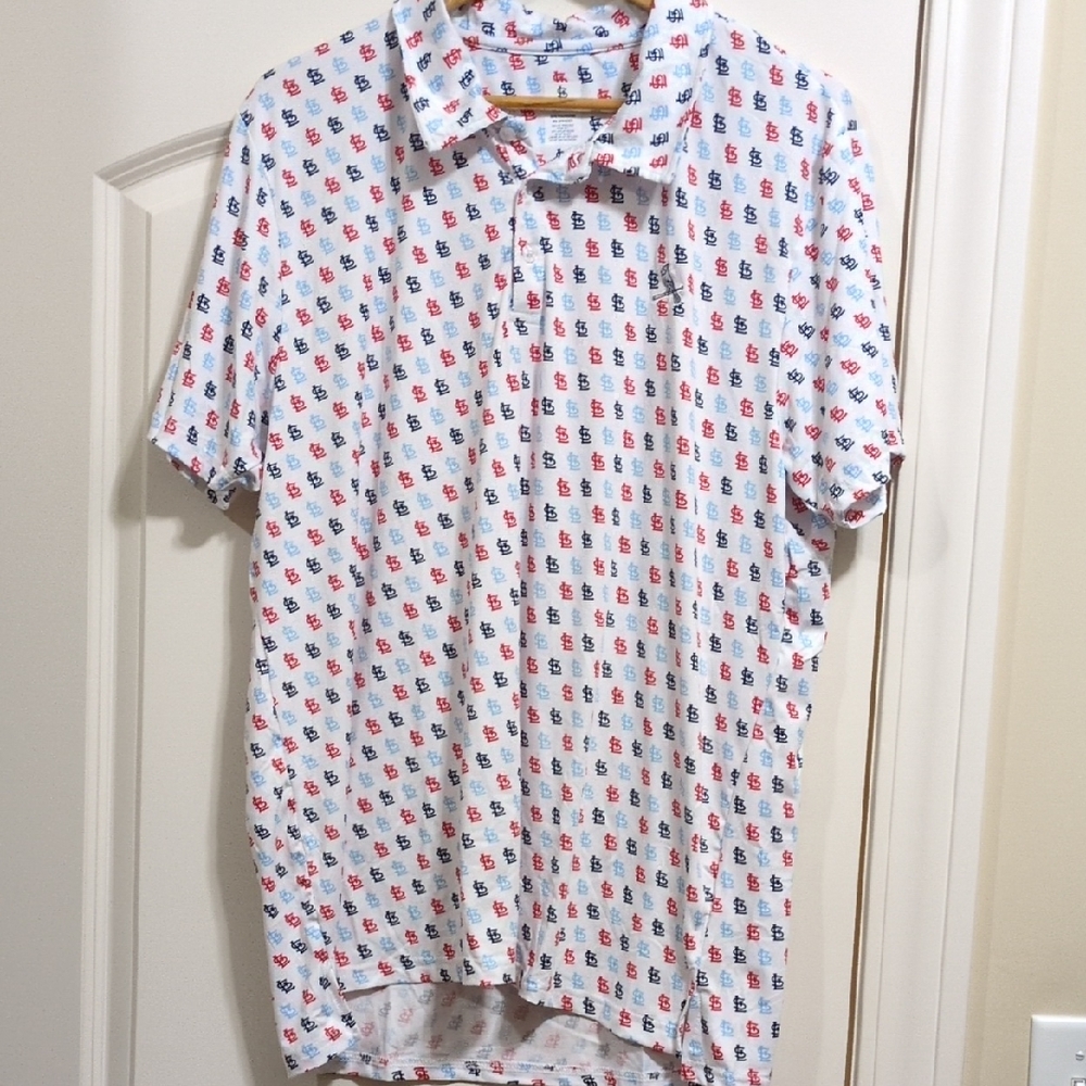 St. Louis‎ Cardinals Men's White Patterned Shirt